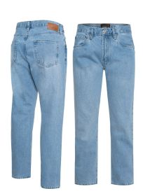 Men's Straight Leg Denim Jeans (Color: LSB, size: 38)