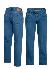 Men's Straight Leg Denim Jeans (Color: MSB, size: 42)