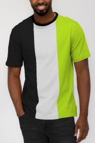 Weiv Mens Color Block T Shirt (Color: Black, size: L)