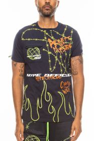 Weiv Hype Official Print Tshirt (Color: Navy, size: 2XL)