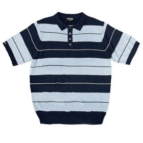 Charlie Brown Shirt Short Sleeve Polo (Color: NAVY SKY, size: 2XL)