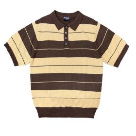 Charlie Brown Shirt Short Sleeve Polo (Color: BROWN KHAKI, size: 4XL)