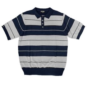 Charlie Brown Shirt Short Sleeve Polo (Color: navy grey, size: 3XL)