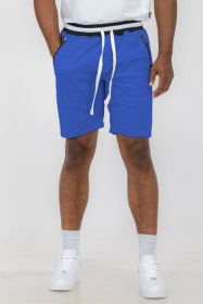 Weiv Mens French Terry Sweat Short (Color: Royal, size: S)