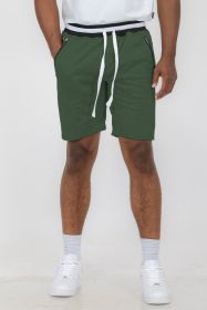 Weiv Mens French Terry Sweat Short (Color: Hunter Green, size: S)