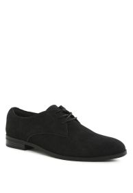 Zazie Classic Men's Derby Shoes (Color: Black, size: US-8 / UK-7 / EU-41)