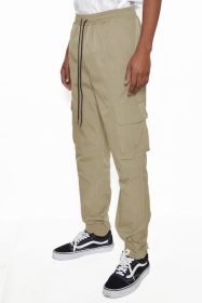 PEACOCK IRIDESCEINT JOGGER PANTS (Color: BEIGE, size: 3XL)
