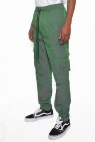 PEACOCK IRIDESCEINT JOGGER PANTS (Color: LEAF, size: L)