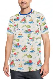Allover Print Short Sleeve Tshirt (Color: AP13, size: L)