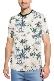 Allover Print Short Sleeve Tshirt (Color: AP15, size: 2XL)