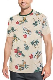 Allover Print Short Sleeve Tshirt (Color: AP07, size: XL)
