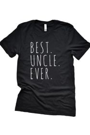 Best Uncle Ever Tee (Color: Brown, size: XL)