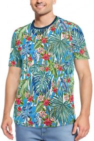 Allover Print Short Sleeve Tshirt (Color: AP06, size: M)