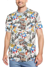 Allover Print Short Sleeve Tshirt (Color: AP16, size: XL)