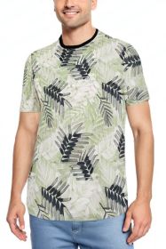 Allover Print Short Sleeve Tshirt (Color: AP09, size: 2XL)