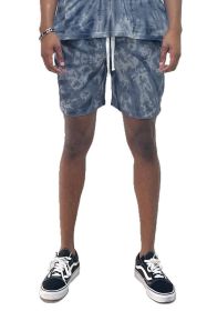 Cyclone Pinwheel Tie Dyed Shorts (Color: Black, size: L)