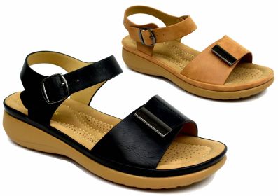 Women's Sandals comfort Shoe LSA-8034 002 (Colour: BLACK, size: 7)