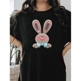 Casual Women's Cotton T-Shirt with Bow Detail - Trendy and Comfortable for Every Season (Style: 339)