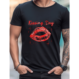 Celebrate in Style with This 100% Cotton Men's Valentine's Day Tee (Style: 90)