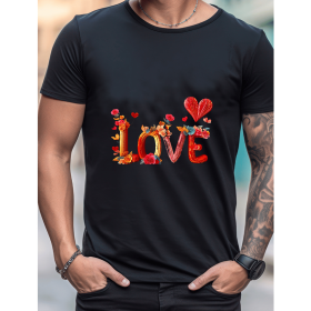 Celebrate in Style with This 100% Cotton Men's Valentine's Day Tee (Style: 478)