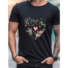 Celebrate in Style with This 100% Cotton Men's Valentine's Day Tee (Style: 451)
