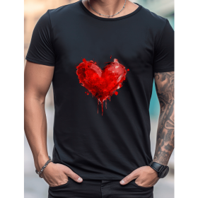 Celebrate in Style with This 100% Cotton Men's Valentine's Day Tee (Style: 424)