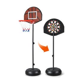 Indoor Outdoor Basketball Hoop for Garden & Backyard (Color: Black, Type: Exercise & Fitness)