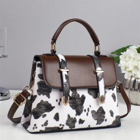 New Designer Luxury Cross Body Bag - Leather Handbag Ladies Single Strap Genuine Leather Diamond Flower Fashion Polyester (Option: Black)