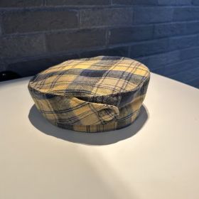Versatile Dome Hat And Retro Checkered Painter Hat (Option: Yellow black)