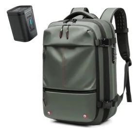 Travel Backpack Men's Business Multifunction Computer Bag Vacuum Compression Large-capacity Backpack (Option: Set3-19 Inch)