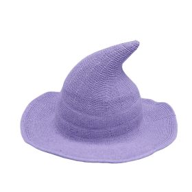 European And American Halloween Wool Wizard Hat (Option: Purple-M 56to58cm)