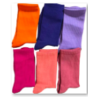 Vibrant Socks For Women 6 Pairs Of Colorful Candy-Hued Cotton Socks For Spring Fall Dance Instagram-Trendy Mid-Calf Length Solid-Color Comfortable Sty (Option: Red Orange Purple Series)