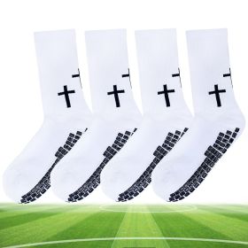 Solid Color Classic High Tube Football Socks (Option: White-Adult-1PC)