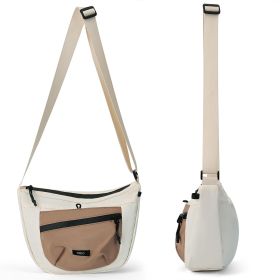 Women's Solid Color Crossbody Bag Fashionable Large Capacity Shoulder Bag For Work School Casual Trendy Versatile High-quality Daily Commuting Bag (Option: White)