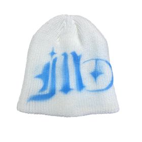 Street Style Letters Pile Heap Cap Beanie Hat Female Autumn And Winter Street (Option: C Star White-M)