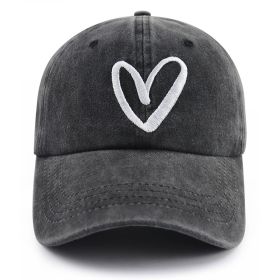 2PCS Love Heart Embroidered Baseball Cap Adjustable Unisex Dad Hat Cute Valentine's Day Birthday Honeymoon Gifts For Girlfriend Boyfriend (Option: 2pcs)