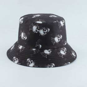 Printed Fisherman Hat Double-sided Can Wear Colorful Triangle Basin Hat (Option: Skull)