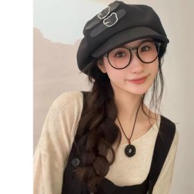 Cloud Hat For Women Autumn And Winter All-matching Small Face (Option: Black Bear Style)