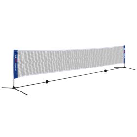 DOUBLE FISH Portable Badminton Net Versatile Portable Badminton Net - Foldable, Standard Size For Indoor & Outdoor Sports - Ideal For Volleyball & Ten (Option: WhiteBlack Blue)