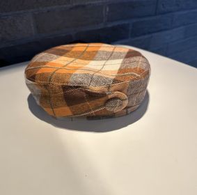 Versatile Dome Hat And Retro Checkered Painter Hat (Option: Brown)