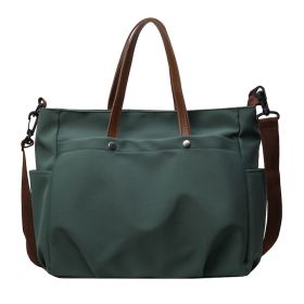 Fashion Casual Simple Shoulder Bag Large Capacity (Option: Green)