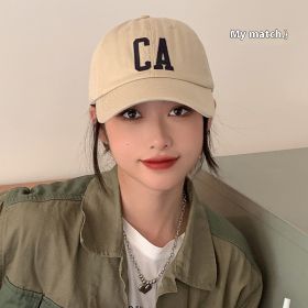 Hat Spring And Summer All-match Street Fashion Baseball Cap (Option: CA Beige-Adjustable)