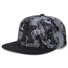 K Letter Baseball Cap Hip Hop Hat Size Adjustable (Option: Gray-Adjustable)