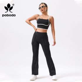 Line Camisole Bra (Option: Black-XL)