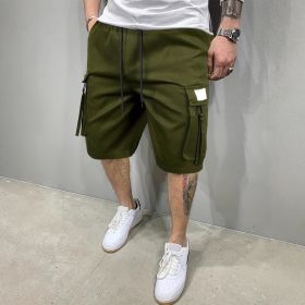Men's Summer Korean Style Trendy Sports Casual Shorts (Option: M-Army Green)