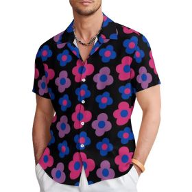 Fashion Men's Casual Floral Print Special-interest Design Shirt (Option: 1Models-M)