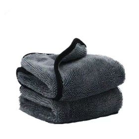 Towel Microfiber Car Beauty Car Towel Not Easy To Shed Hair Thickened Absorbent Seamless Car Cleaning Cloth (Option: Gray 1200G ¡-40X40CM)