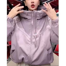 Fashion New Fashionable Jacket Women's Top (Option: Dark Purple-M)
