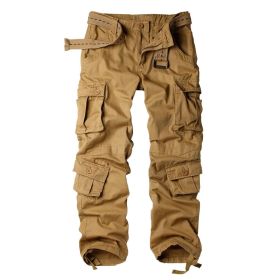 Three-dimensional Pocket Overalls Men's Multi-pocket (Option: Eight Pockets Military Yellow-30)